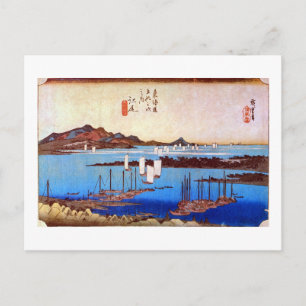 19. 江尻宿, 広重 Ejiri-juku, Hiroshige, Ukiyo-e Postcard