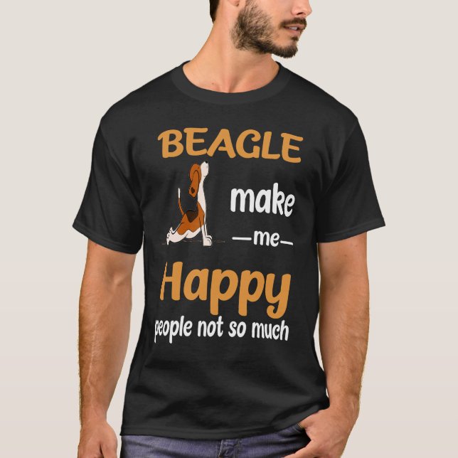19 Beagle Make Me Happy T-Shirt (Front)