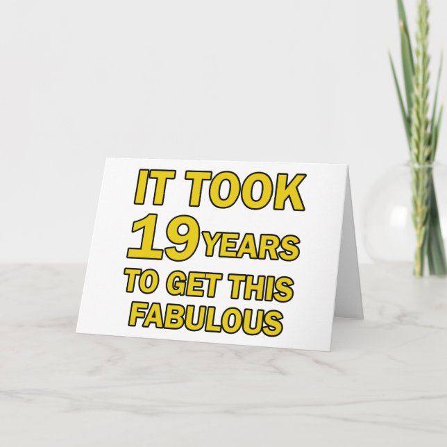 19 birthday design card (Front)