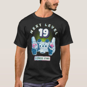 19 Birthday Gamer Next Level 19 Gaming Controller T-Shirt