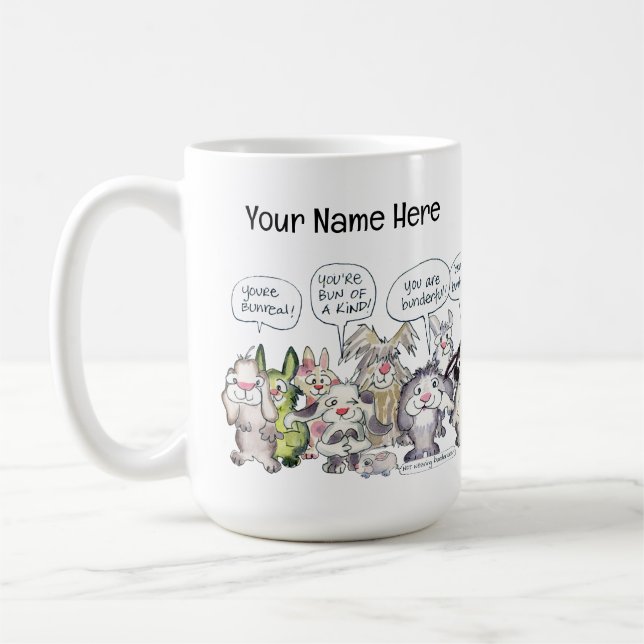 19 Cartoon Bunderful Bunny Rabbits Custom Mug (Left)