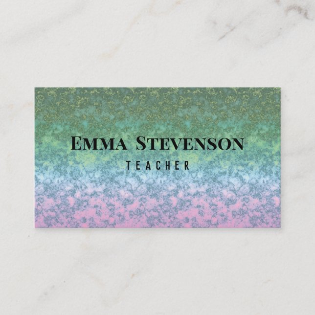19 Green-pink, abstract, pattern, pink and green Business Card (Front)