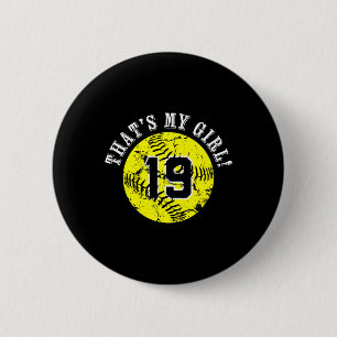 #19 Softll Player That's My Girl Cheer Mom Dad Tea 6 Cm Round Badge
