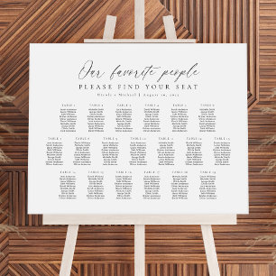19 Tables Our Favourite People Seating Chart Plan