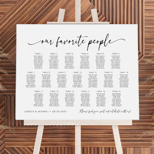 19 Tables Our Favourite People Seating Chart Plan