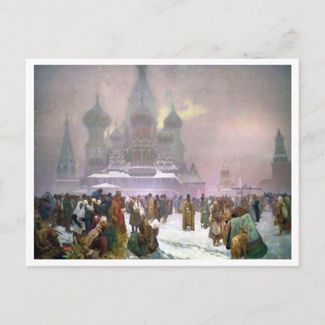 #19 The Abolition of Serfdom in Russia, Mucha Postcard (Front)