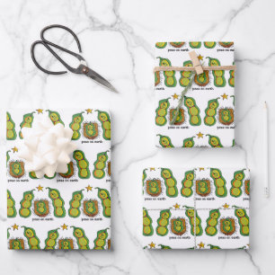 19" x 29" Peas on Earth Wrapping Paper Sheets, Mat