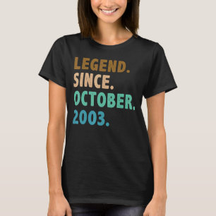 19 Year Old Legend Since October 2003 19th Birthd T-Shirt
