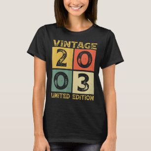 19 Year Old  Retro 2003  19th Birthday T-Shirt