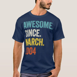 19 Years Awesome Since March 2004 19th Birthday2 T-Shirt
