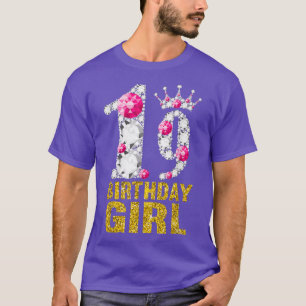 19 Years Old Gifts 19th Birthday Girl pink diamond T-Shirt