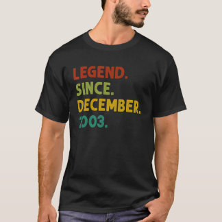 19 Years Old  Legend Since December 2003 19th Birt T-Shirt