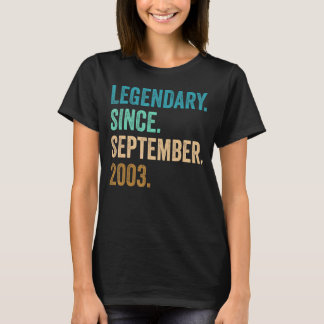 19 Years Old Legendary Since September 2003 19th B T-Shirt