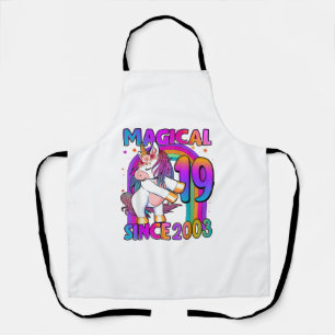 19 Years Old Unicorn Flossing 19th Birthday Girl U Apron