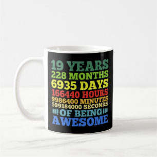 19 Years Old Vintage 19th Birthday 228 Months Coffee Mug