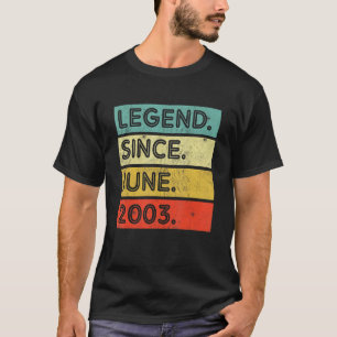 19 Years Old Vintage Legend Since June 2003 19th B T-Shirt