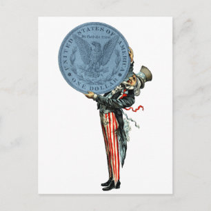 19C Uncle Sam Likes Silver Postcard