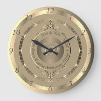 19th & 8th Bronze Anniversary Wall Clock