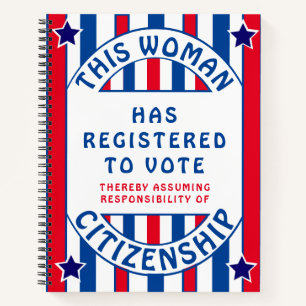 19th Amendment Votes for Women Victory poster Notebook