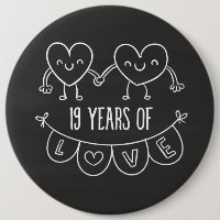 19th Anniversary Gift Chalk Hearts