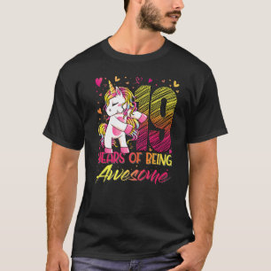 19th Birthday 19 Year Old Girl Flossing Unicorn P T-Shirt