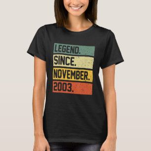 19th Birthday  19 Year Old Legend Since November 2 T-Shirt