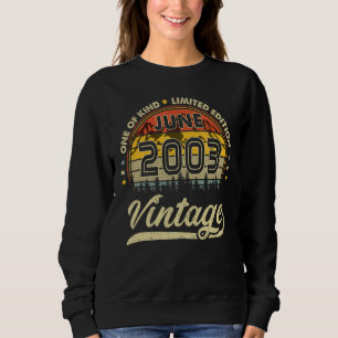 19th Birthday 19 Years Old Retro Born In June 200 Sweatshirt