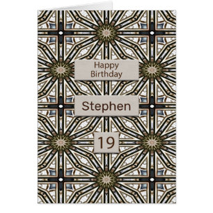 19th Birthday Abstract Mandala Design