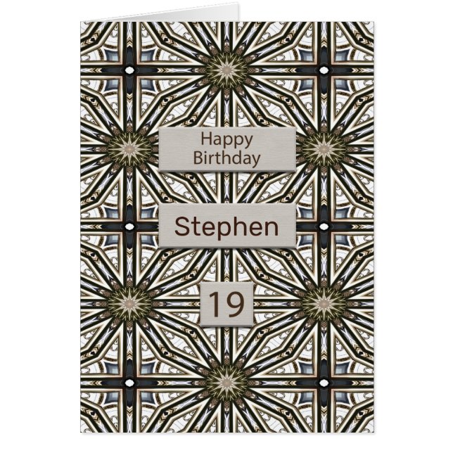 19th Birthday Abstract Mandala Design (Front)