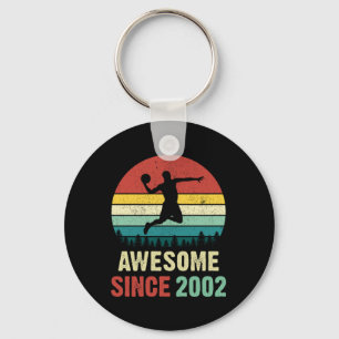 19th Birthday Basketball Lovers Awesome Since 2002 Key Ring