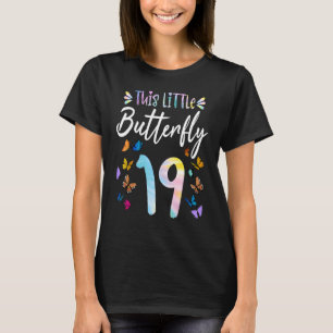 19th Birthday Butterflies 19 Years Old Girls Butte T-Shirt