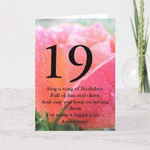 19th Birthday Card