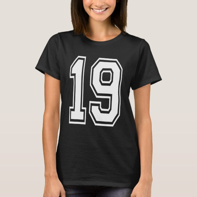19th Birthday College Number T-Shirt (Front)