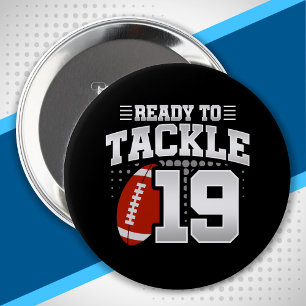 19th Birthday - Football Mum - Football Player 10 Cm Round Badge