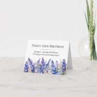 19th Birthday July Birth Month Flower Larkspur 