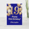 19th Birthday Navy Blue and Gold Balloons Confetti