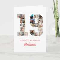 19th Birthday Number 19 Photo Collage Personalised