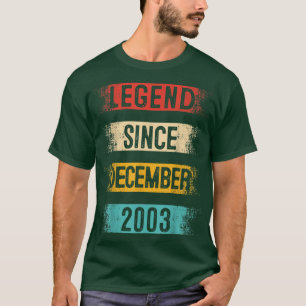 19th birthday, Retro Vintage Legend Since December T-Shirt