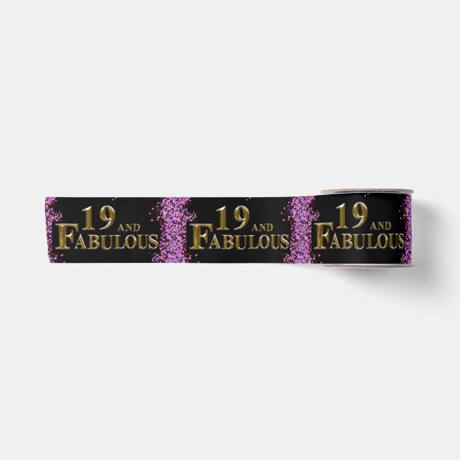 19th Birthday  Satin Ribbon (Front)