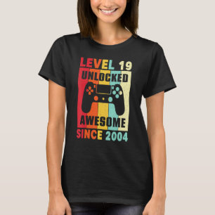 19th Birthday Shirt 19 Years Old Level 19 Unlocked