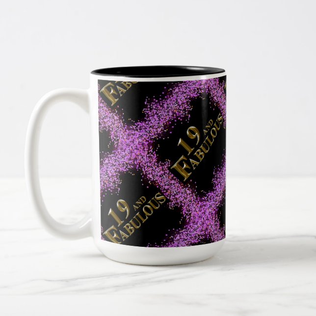 19th Birthday  Two-Tone Coffee Mug (Left)