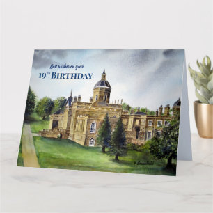 19th Birthday Wishes Castle Howard York Painting Card