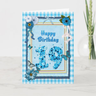 19th Birthday with a scrapbook effect Card