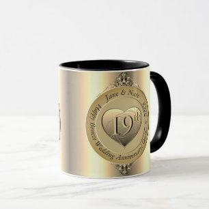 19th Bronze (Color) Wedding Anniversary Mug