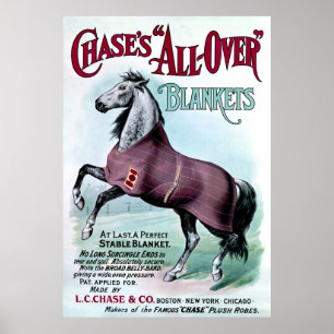 19th C. Chase Horse Blankets Poster