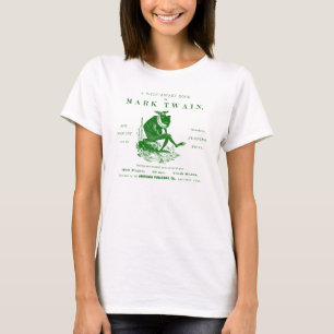 19th C. Marks Twains Jumping Frog, green T-Shirt