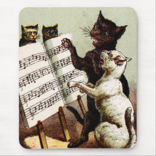 19th C. Singing Cats Mouse Pad