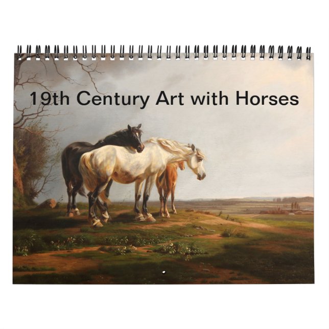 19th Century Art with Horses Calendar (Cover)