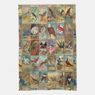19th Century Birds of America Illustrations Tea Towel