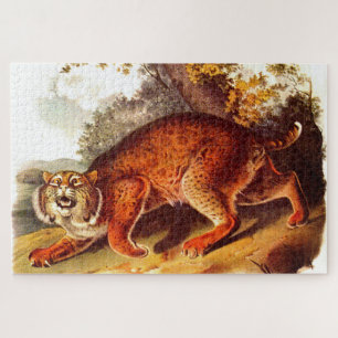 19th century bobcat print jigsaw puzzle